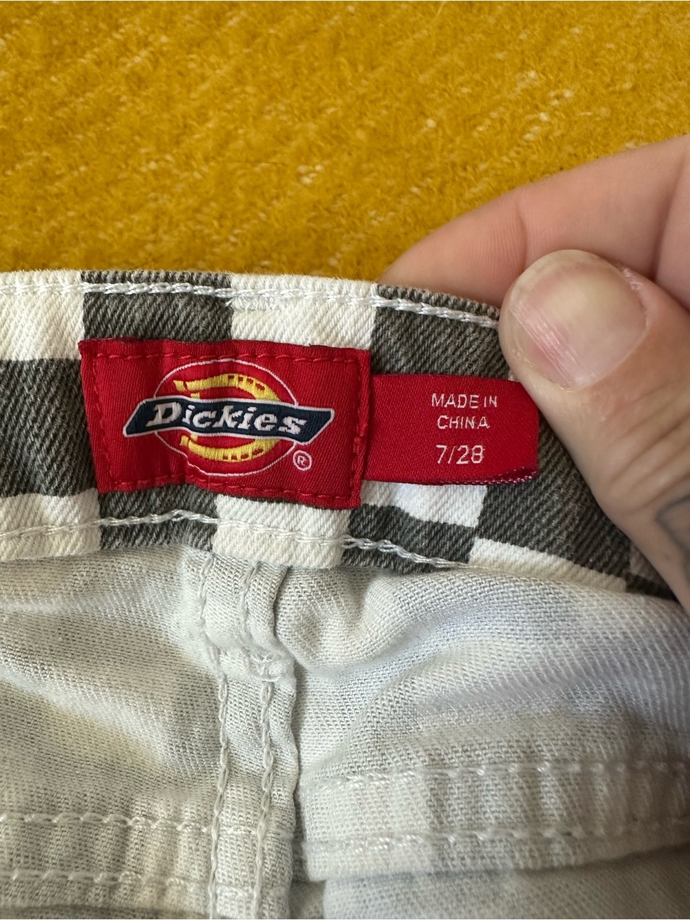 Dickies Black and White Checkered Skinny Pants - Picture 3 of 7
